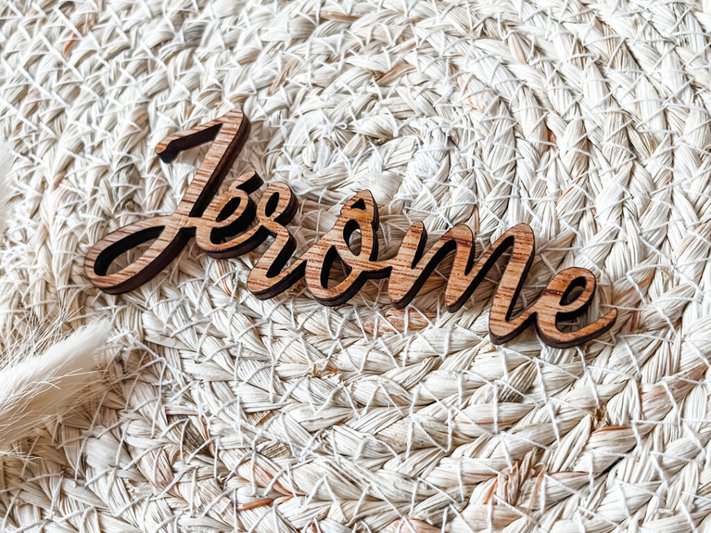Marque-place En Bois Naturel En Forme De Cœur - Dimensions 7,5 X 12,5 Cm - Neuf MegaCrea DIY